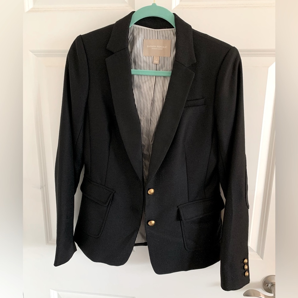 Banana Republic Black Wool Blazer size 4